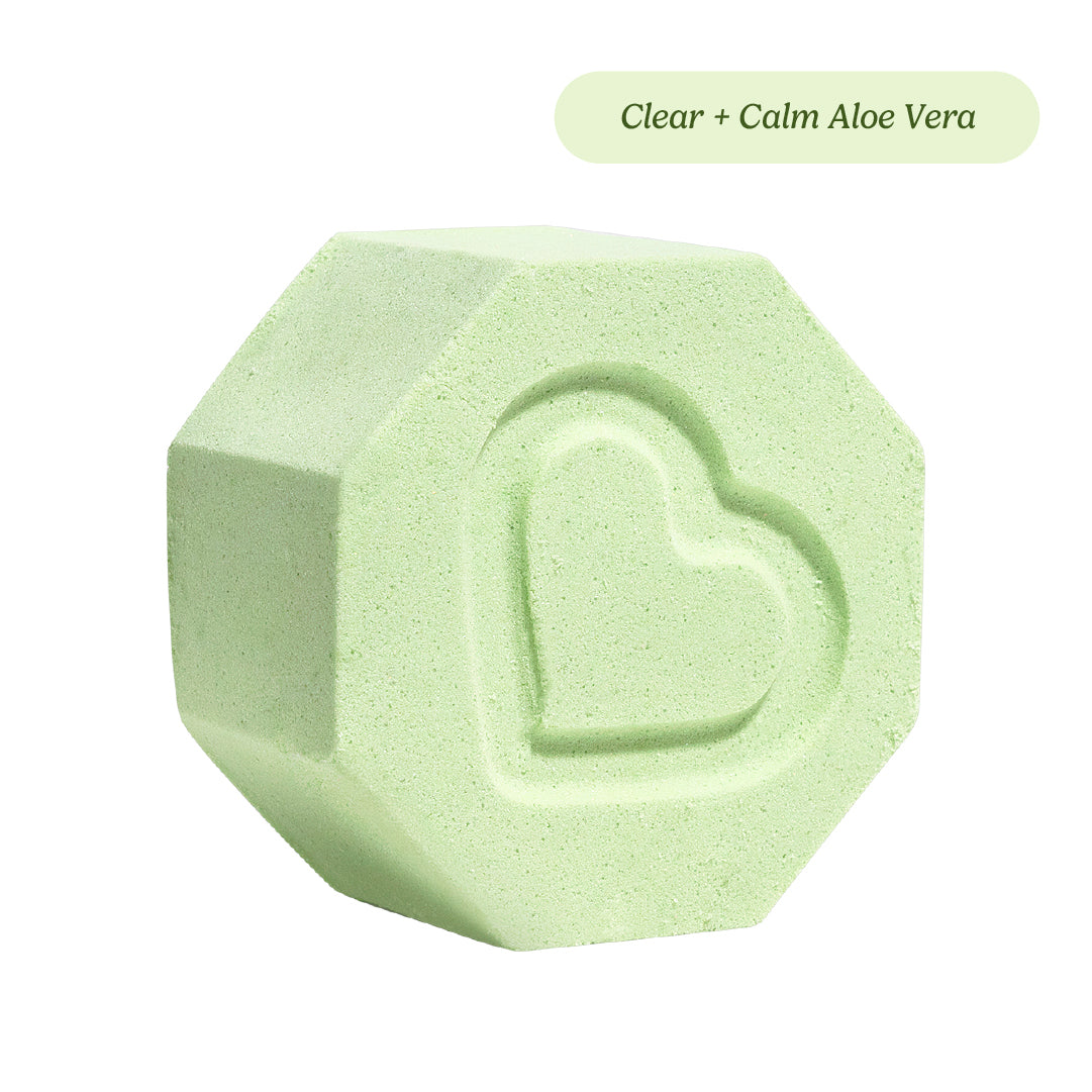 Essential Oil Benefit Bomb - Clear + Calm Aloe Vera Bath Bomb