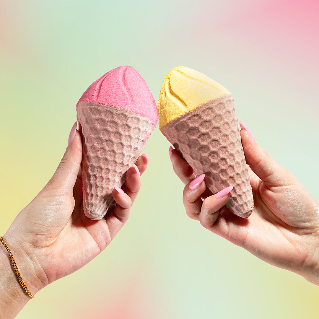 Lemon Squeeze Foaming Ice Cream Cone Bath Bomb