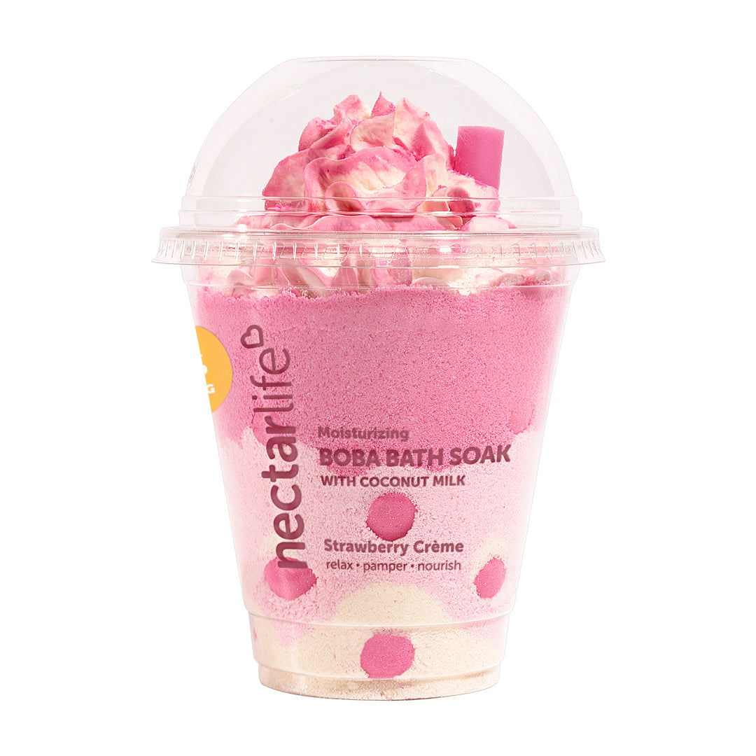 Boba Bath Soak Strawberry Creme Boba Bath Soak