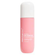 Strawberry Crème Nourishing Dry Body Oil by Nectar Life, pink spray bottle with white cap, 3.4 fl oz, with rosehip oil and jojoba oil, handmade in Las Vegas