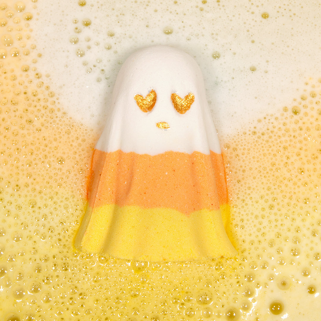 Candy Corn Ghost Bath Bomb