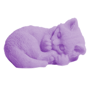 Small Sleeping Kitty Soap - Purple