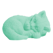 Small Sleeping Kitty Soap - Teal
