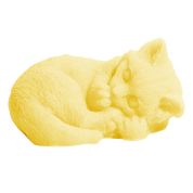 Small Sleeping Kitty Soap - Yellow
