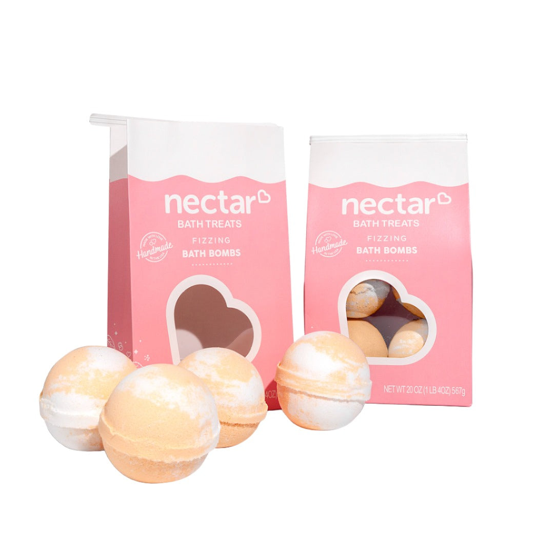 Round Bath Bomb 8 Pack Peaches n' Cream