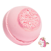 Nectar Life Sugar Crush Surprise Ring Bath Bomb, pink bath bomb and hidden ring inside, Epsom salt and tapioca starch, handmade in Las Vegas, $13