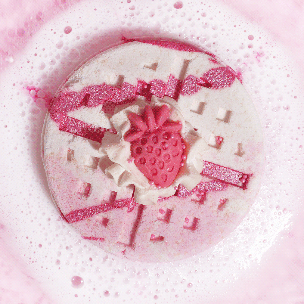 Strawberry Vanilla Waffle Bath Bomb