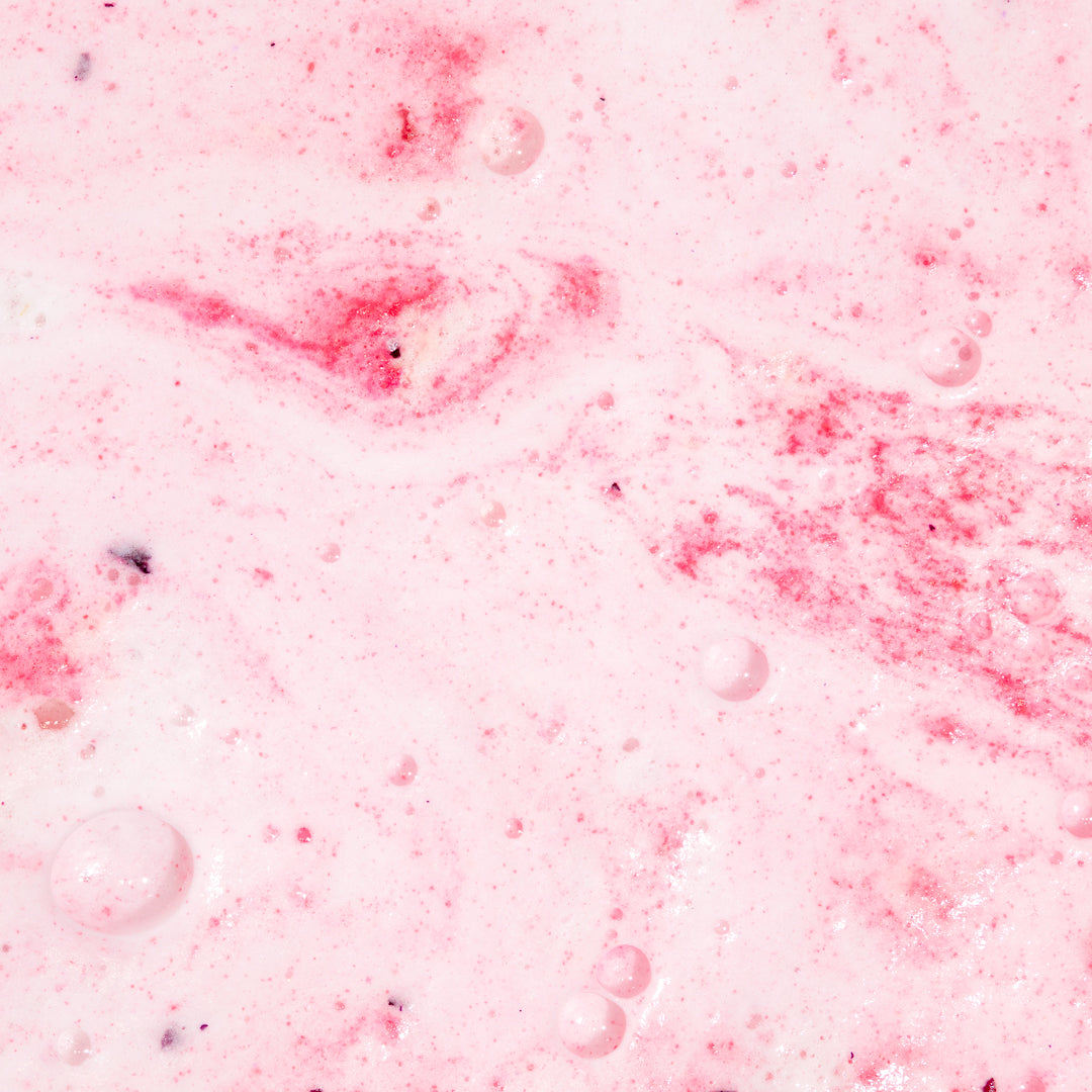 pink passion bath soak in use